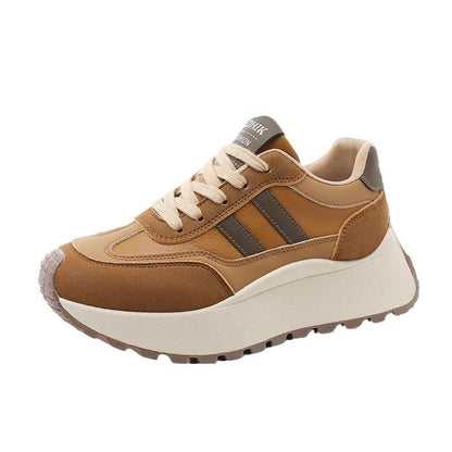 Damen Sneaker Chunky Bequem atmungsaktiv Weiß