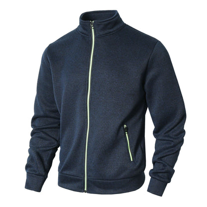 Herren Fleecejacke Sportlich mit Reißverschlusstaschen Modern