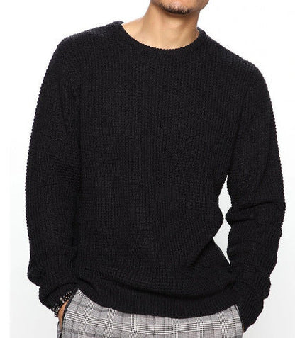 Herren Pullover Rundhals Struktur Modern