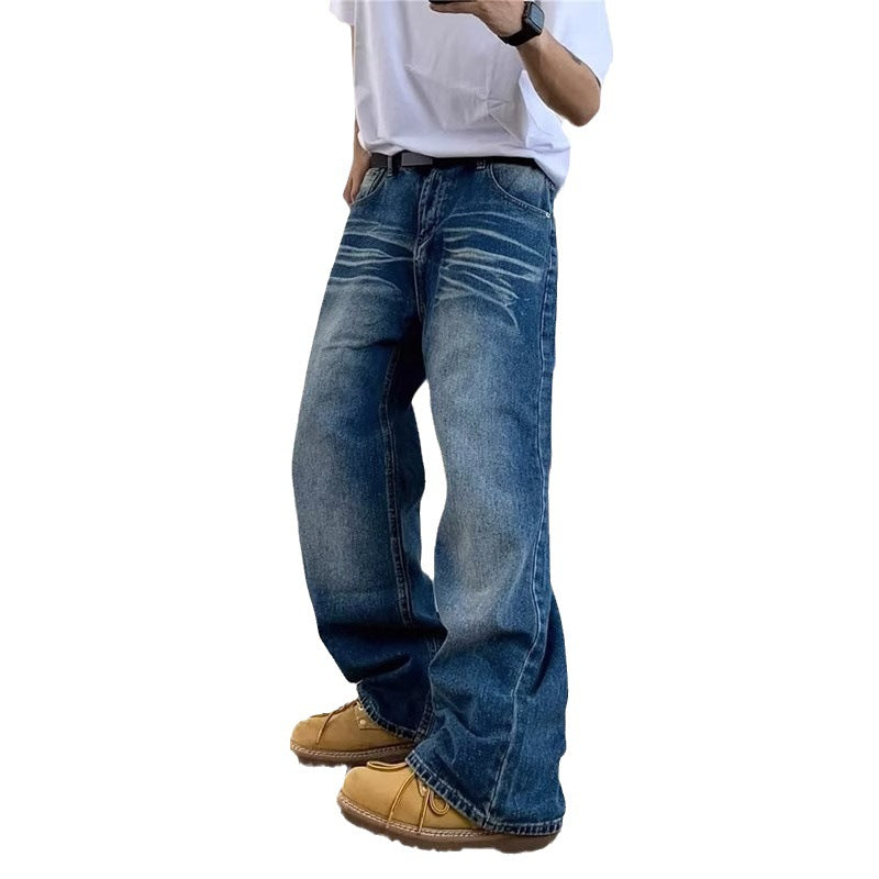 Herren Jeans Bequem Weite Passform Lässig