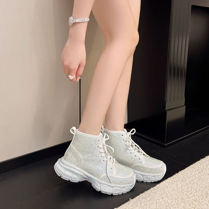 Damen Sneaker Glitzernd Modisch Schuhe Trendy