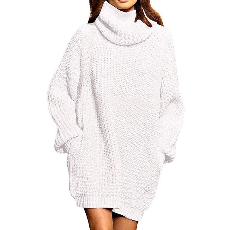 Damen Strickpullover Oversized Großkragen Modern