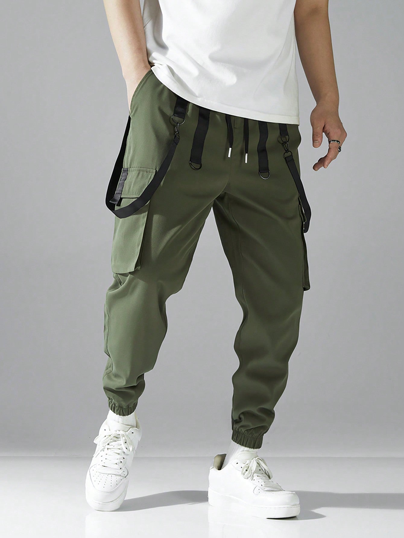 Herren Cargo-Hose Modern Praktisch mit verstellbarem Bund