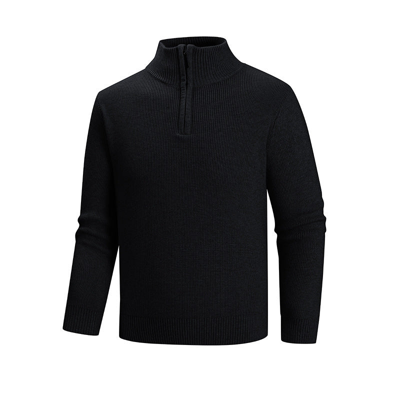 Herren Strickpullover Modern mit Reißverschluss und Muster