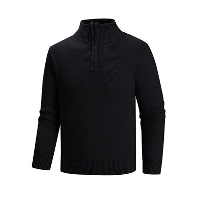 Herren Strickpullover Modern mit Reißverschluss und Muster