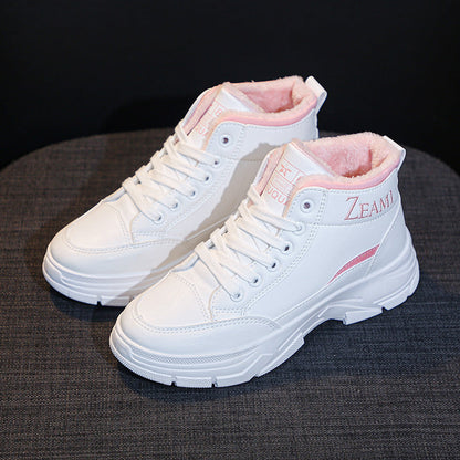 Damen Sneaker High-Top Kuschelig Warme Innensohle
