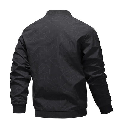 Herren Bomberjacke Elegant Stylisch Mit Muster