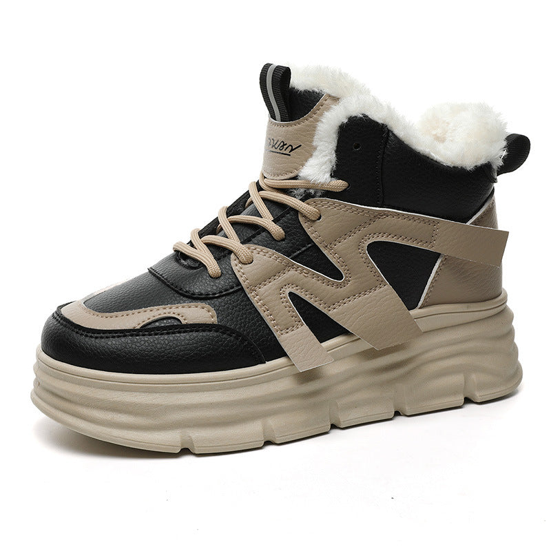 Damen Sneaker High-Top Sportlich Kuschelig Robust