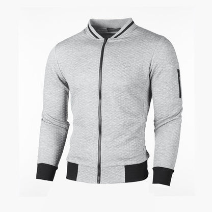 Herren Steppjacke Sportlich Reißverschluss Kontrast