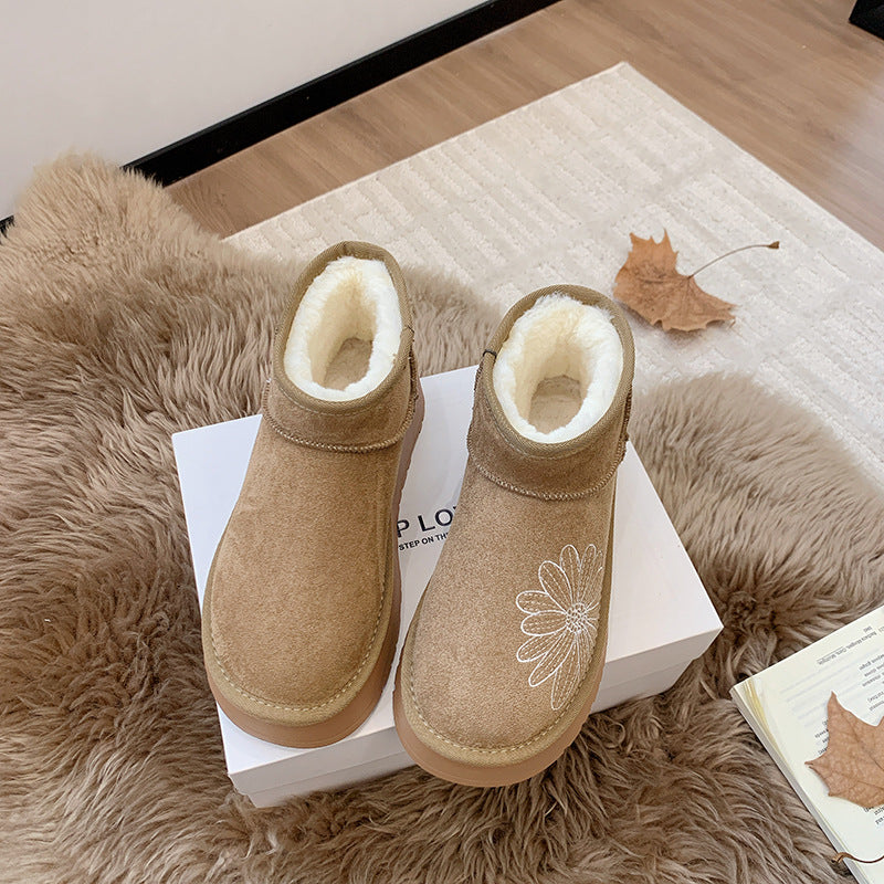 Damen Winterboots Bequem Warm Rutschfest