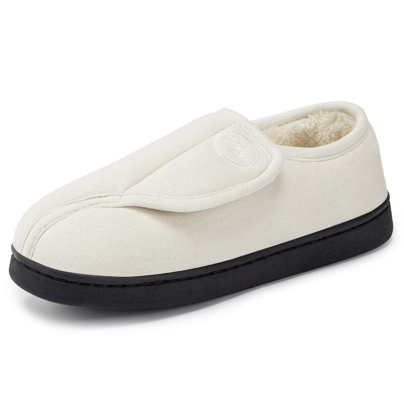 Damen Hausschuhslipper Bequem Warm mit Klettverschluss