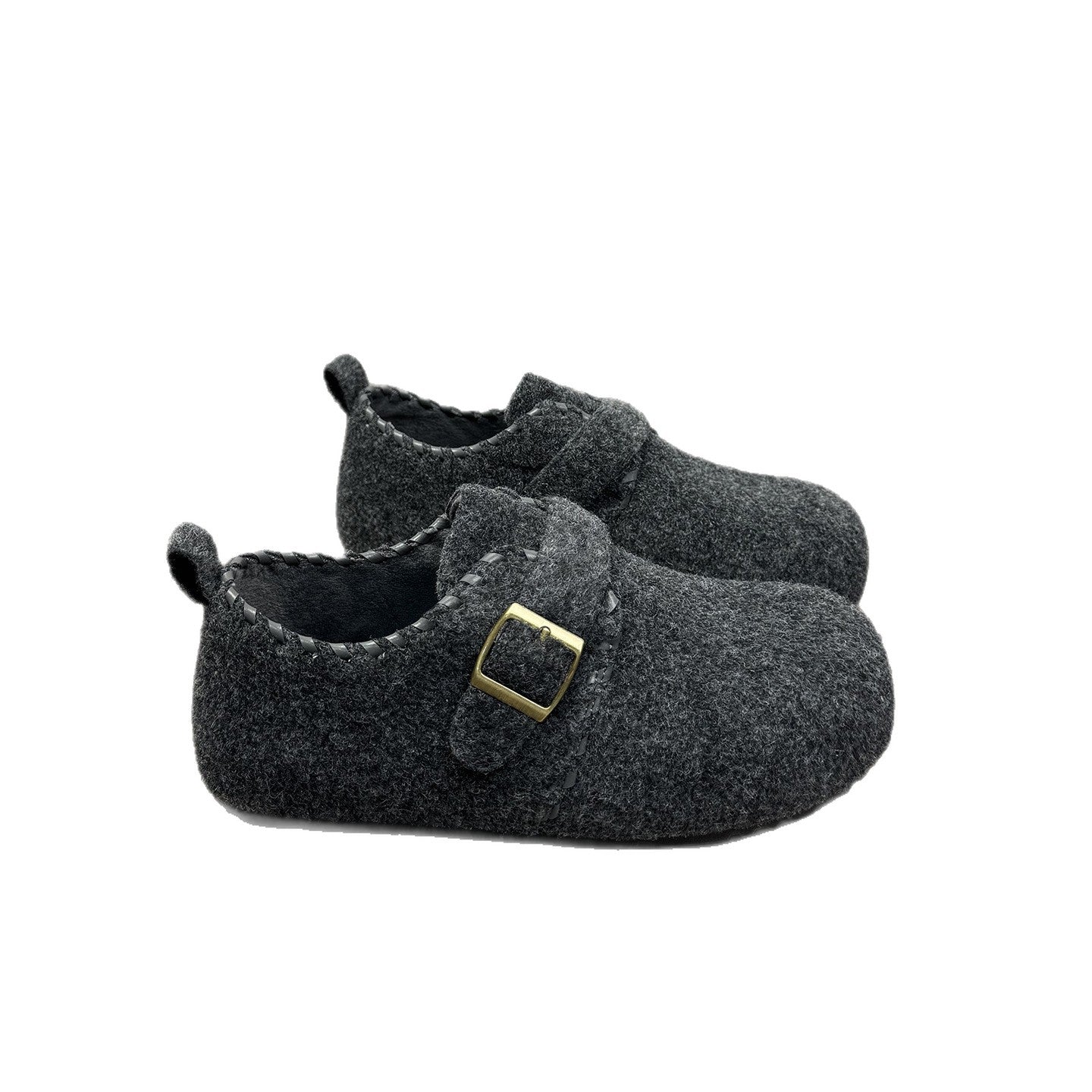 Damen Filzclogs mit Schnallenverschluss Warme Winterclogs