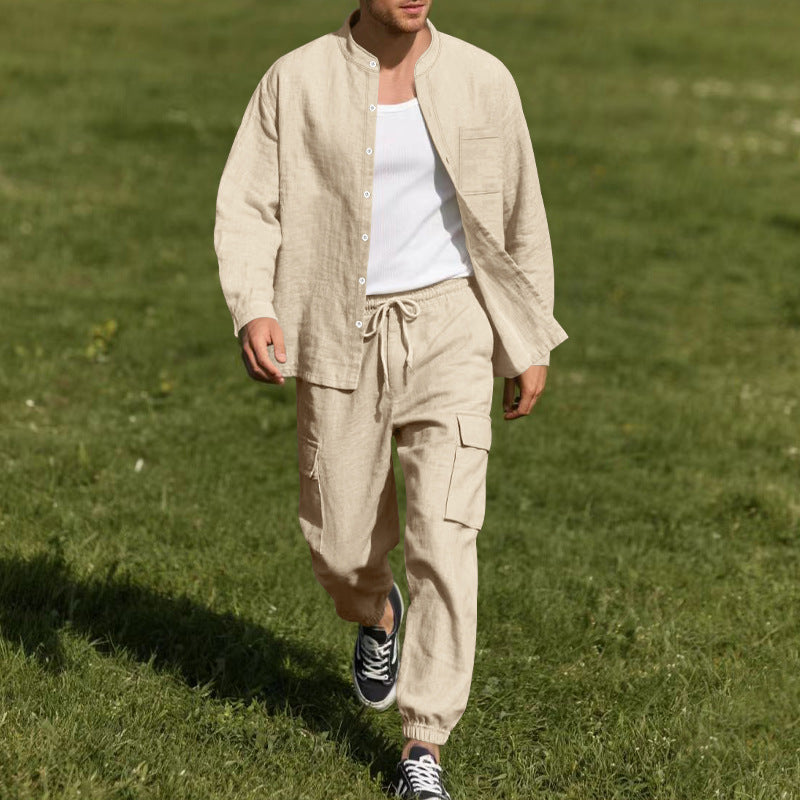 Herren Hemd mit Cargo-Hose bequem lässig Casual