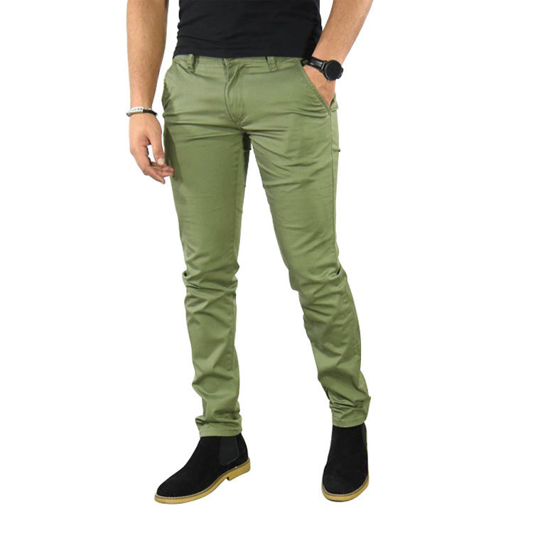 Schmale Herrenhose Elastisch Chinohose Slim Fit
