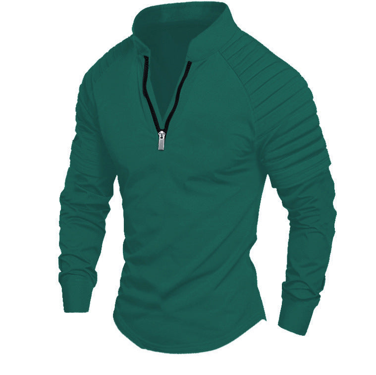 Herren Langarm-Pullover Sportlich Stehkragen Modern