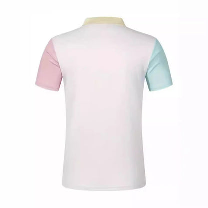 Herren Polohemd Farbblock Ärmel Modern Sportlich