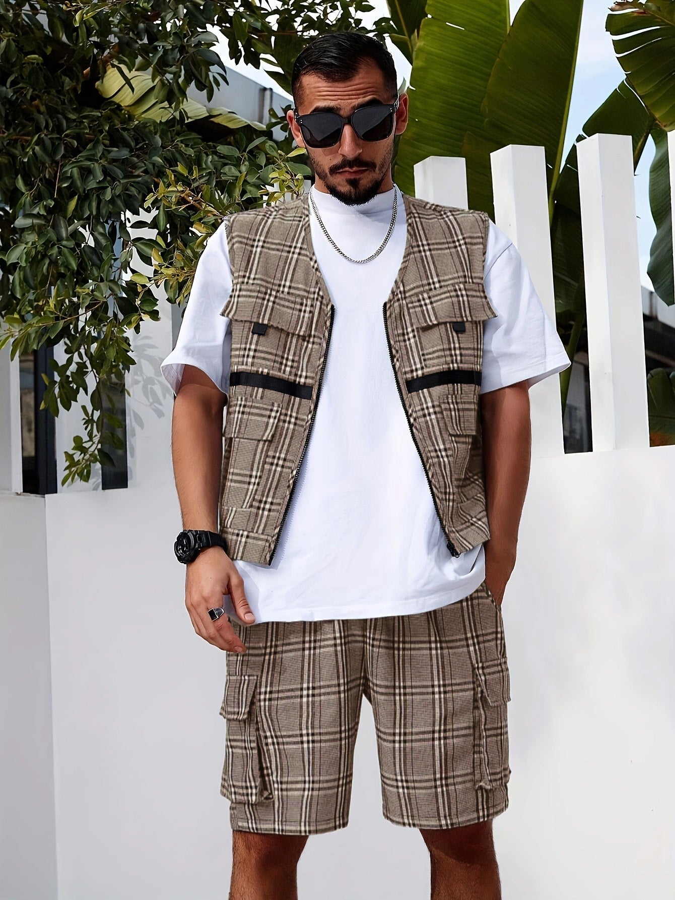 Herren Weste Funktionell mit vielen Taschen Modern