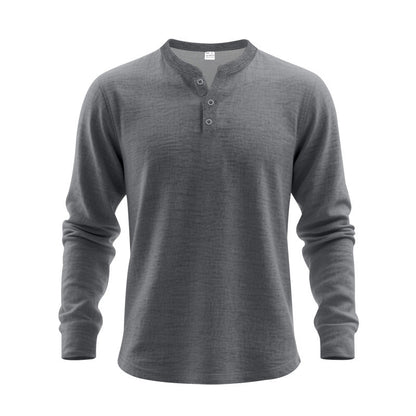 Herren Langarm-Shirt Weich Baumwolle Komfort