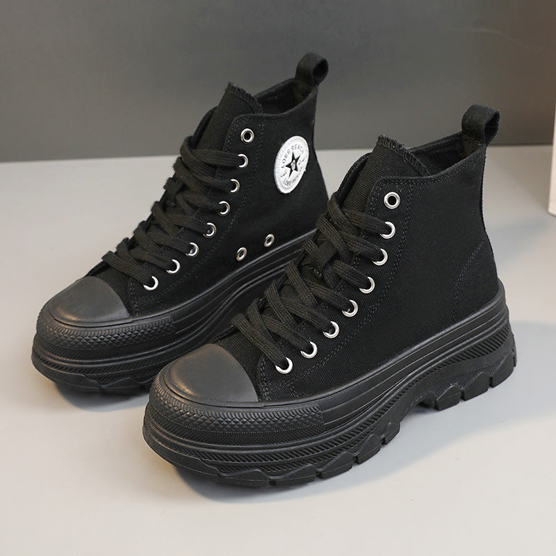 Damen Sneaker Hohe Sportschuhe Robust Mit Profilsohle - BerlinGlamour
