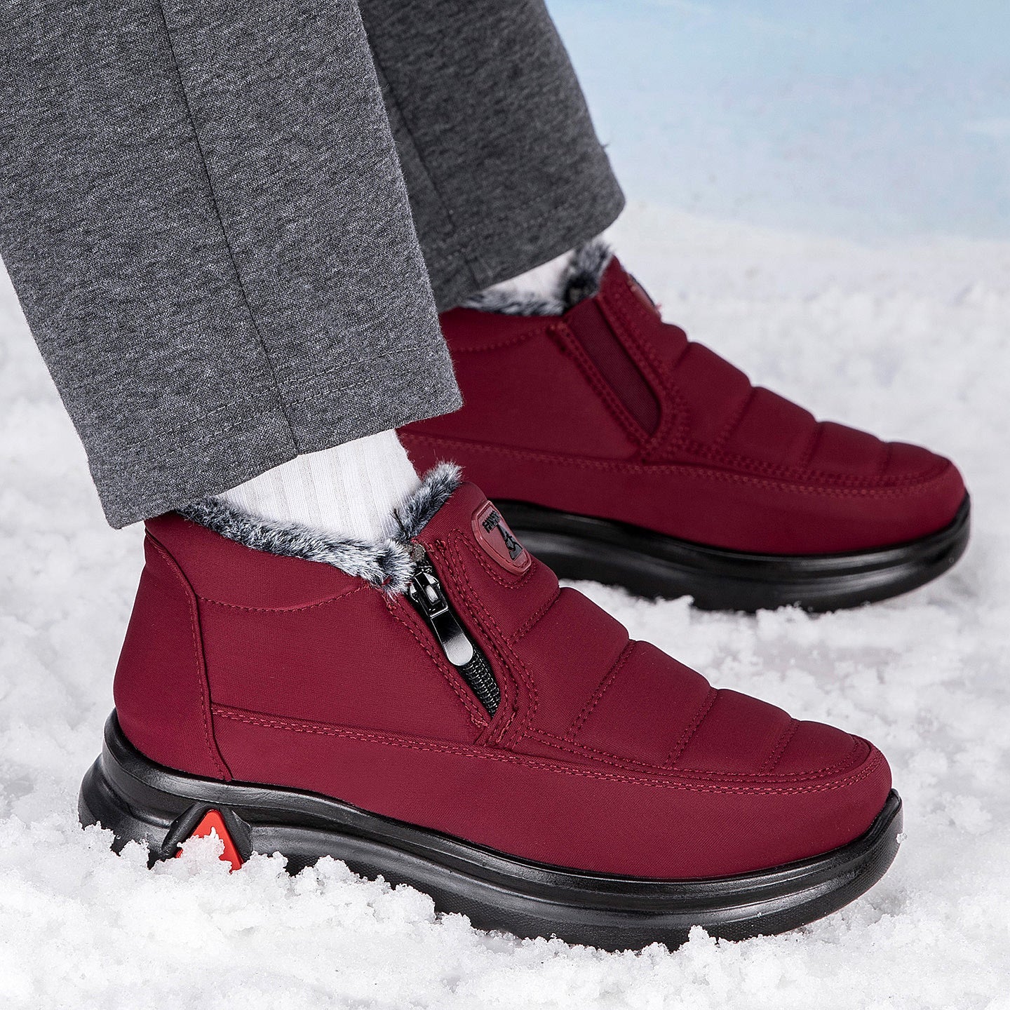 Damen Stiefel Warmfutter Rutschfest Winter Mode - BerlinGlamour