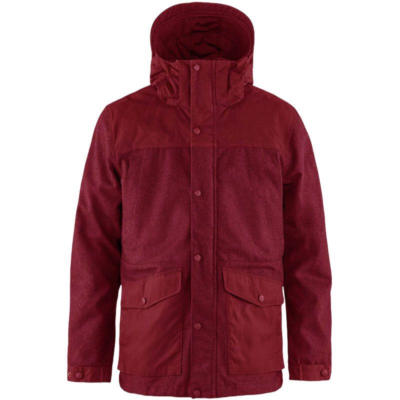 Herren Parkajacke Waterproof mit Abnehmbarer Kapuze