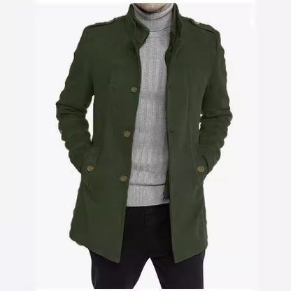 Herren Langmantel Elegant Modern Wasserabweisend