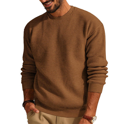 Herren Sweatshirt Rundhals Modern Strukturiert