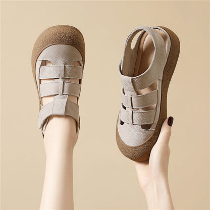 Damen Sandalen Komfortabel Bequem mit Verstellbaren Riemen