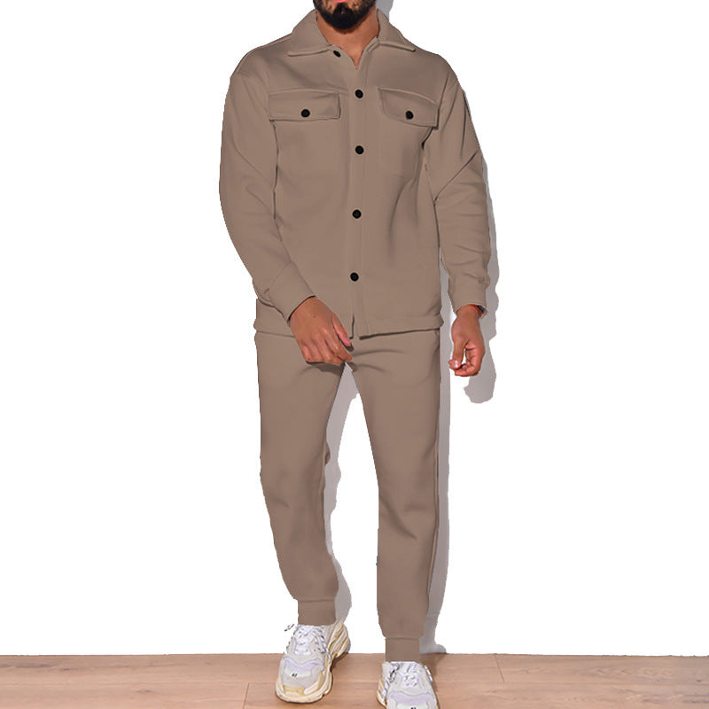 Herren Jogginghose Set Hemd Casual Streetwear
