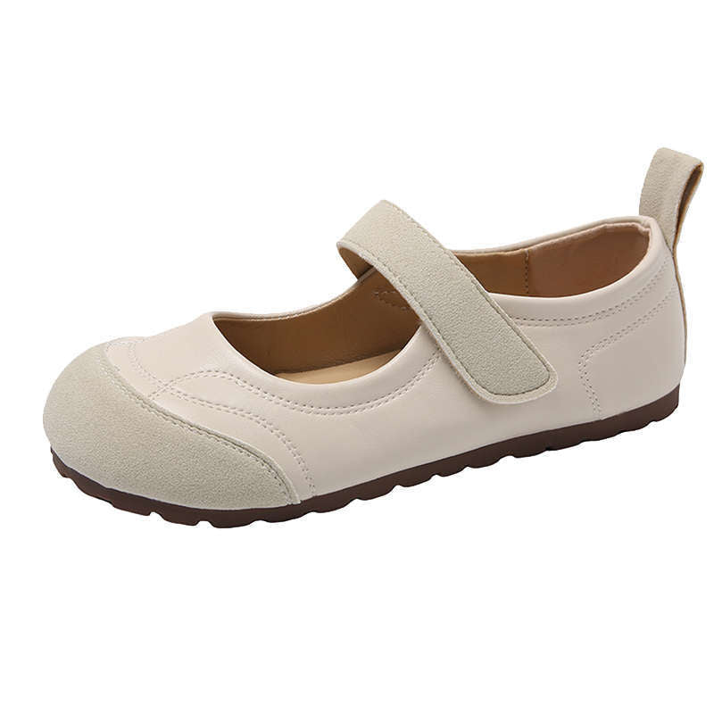 Damen Ballerinas Komfortabel Klettverschluss Elegante Schuhe
