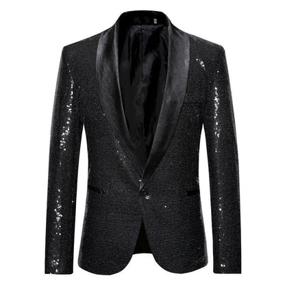 Herren Funktionsjacke Glitzer Pailletten Winterjacke