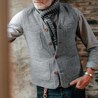Herren Weste Warm Isoliert Mit Taschen Modern