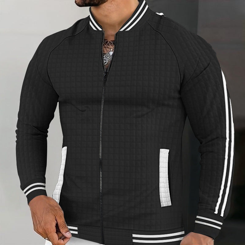 Herren Sportjacke Steppjacke Modern Reißverschluss Taschen - BerlinGlamour