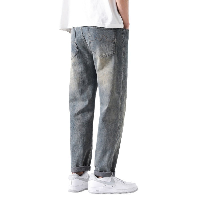 Herren Jeans Bequem Relaxed Fit Dunkelblau