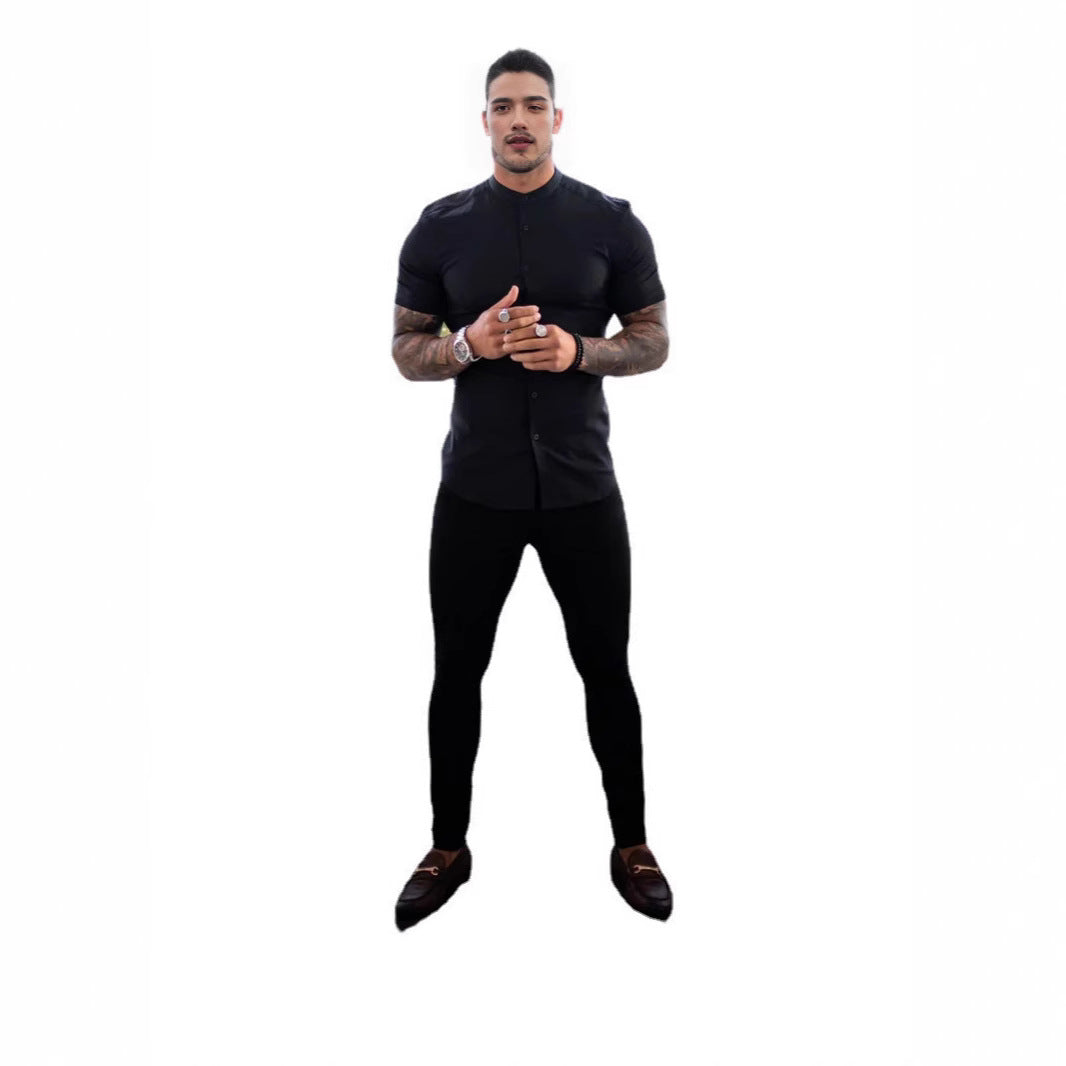 Herren Slim Fit Hosen Elastisch Mit Taschen Modern
