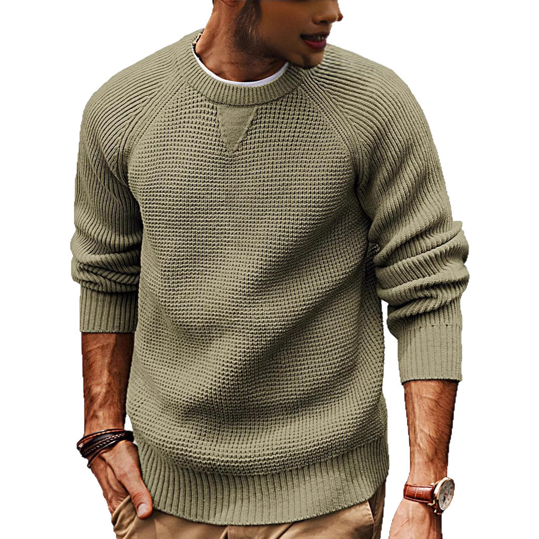 Herren Strickpullover Lässig Rundhals Modern