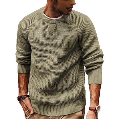 Herren Strickpullover Lässig Rundhals Modern