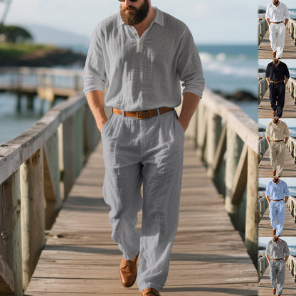 Herren Zweiteiler Modern Poloshirt Bequem Elegant
