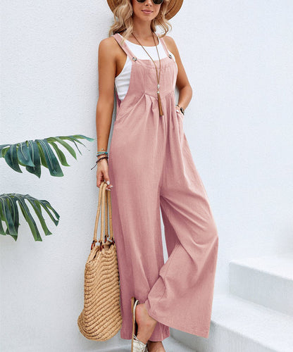 Damen Latzhose Weite Bequem Verstellbar Elegant