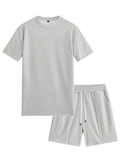 Herren Freizeit Set mit hochwertigem T-Shirt und Shorts Komfortabel