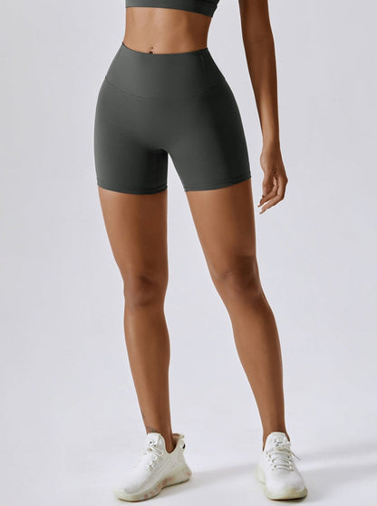 Sport Shorts Damen High-Waist Nahtlos Elastisch