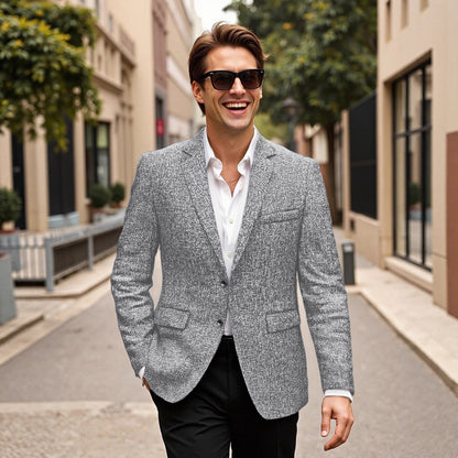 Herren Blazer Slim Fit Modern Strukturell