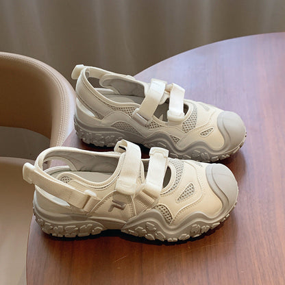 Damen Outdoor-Sandalen Bequem Klettverschluss Rutschfest