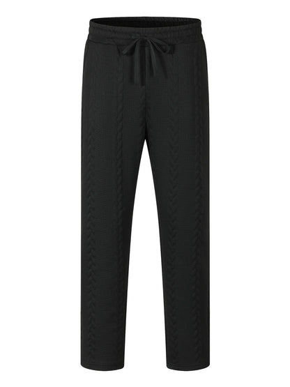Herren Jogginghose Stretch mit Kordelzug und Struktur Optik