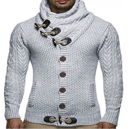 Herren Cardigan Strickpullover Hochkragen Modern