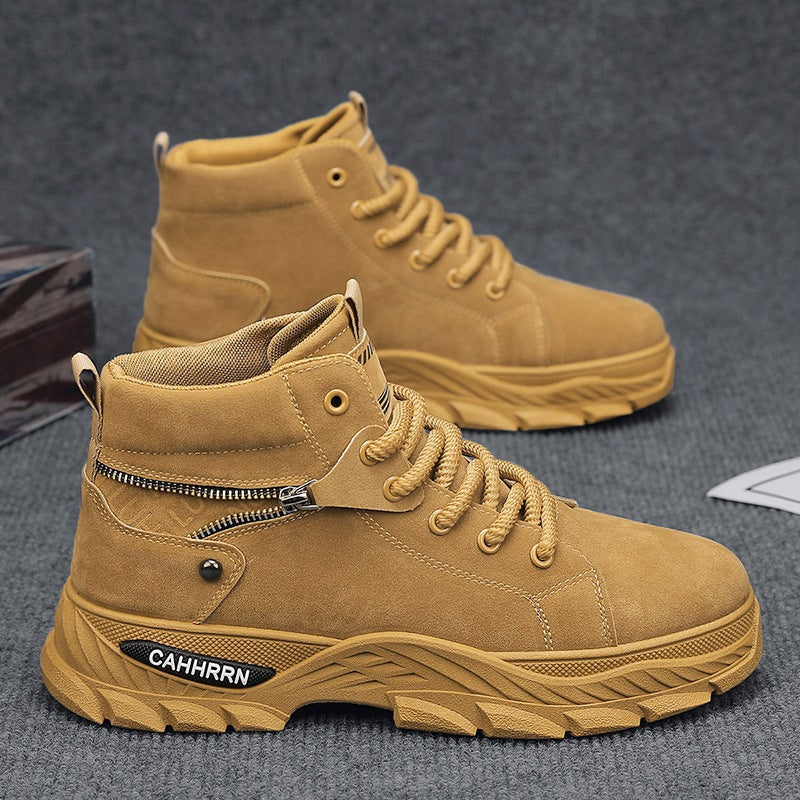 Damen Sneaker Hoch Reißverschluss Detail Robust