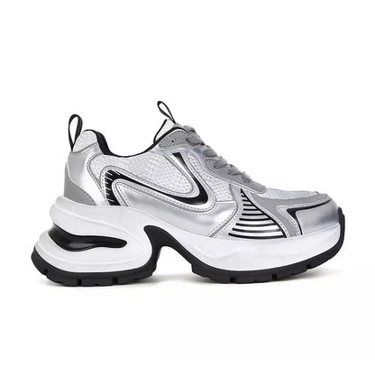 Damen Sneaker Sportlich Chunky Atmungsaktiv Komfortschuhe