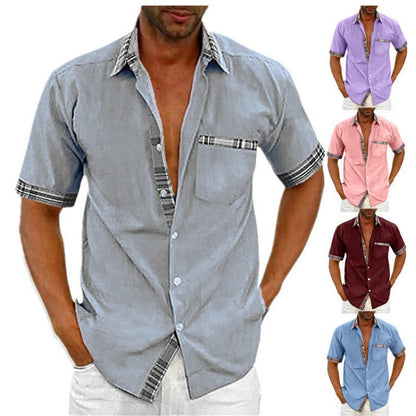 Herren Hemd Kurzarm Kariert Modern Berlin - BerlinGlamour