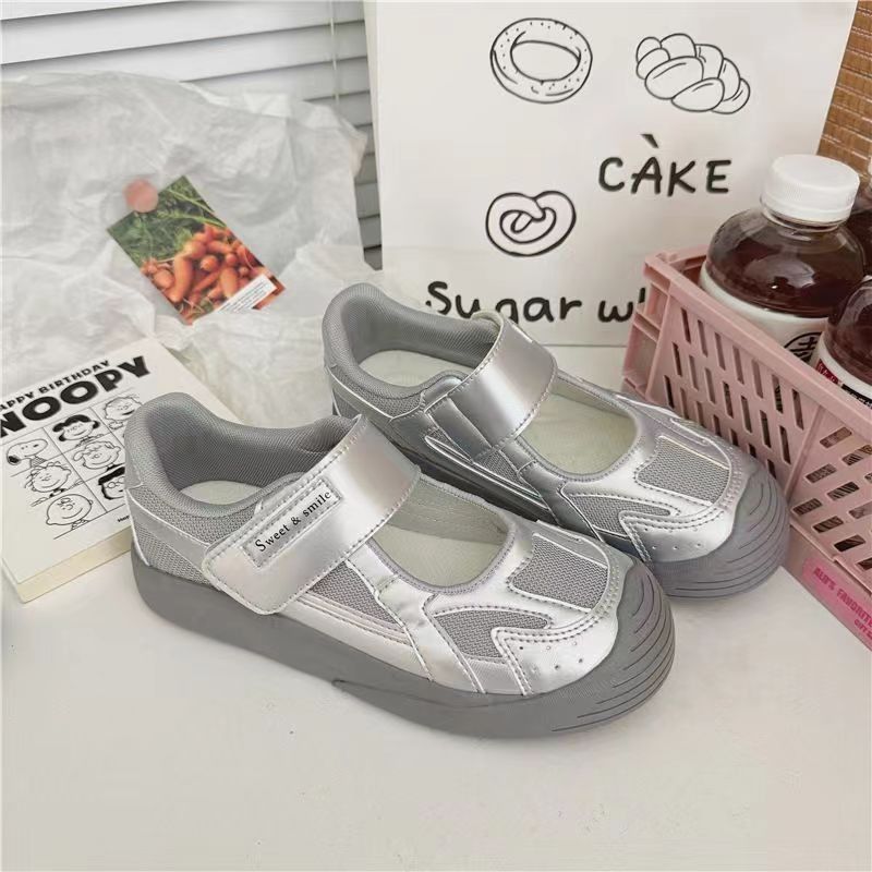 Damen Sneaker Bequem Klettverschluss Atmungsaktiv Mesh