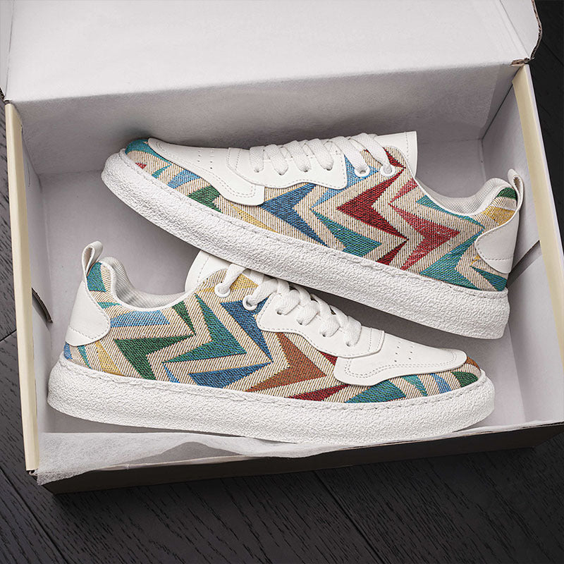 Damen Sneaker Moderne Geometrisches Design Komfortabel